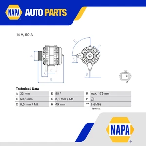 Alternator fits RENAULT CAPTUR Mk1 9 18 to 19 H4B408 Bosch 231002854R Quality - Picture 1 of 7