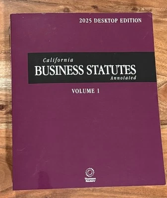 California Business Statutes Annotated, 2025 ed. (California Desktop Codes) - Image 1 of 4