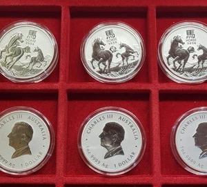 Australia 1 dollaro 2026 anno lunare del cavallo 1 oz argento 9999 ST/BU - Foto 1 di 3
