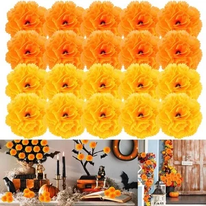 Künstliche Seide Ringelblume Blume Kopf Großhandel Posten Hochzeit Event Party Halloween - Bild 1 von 13