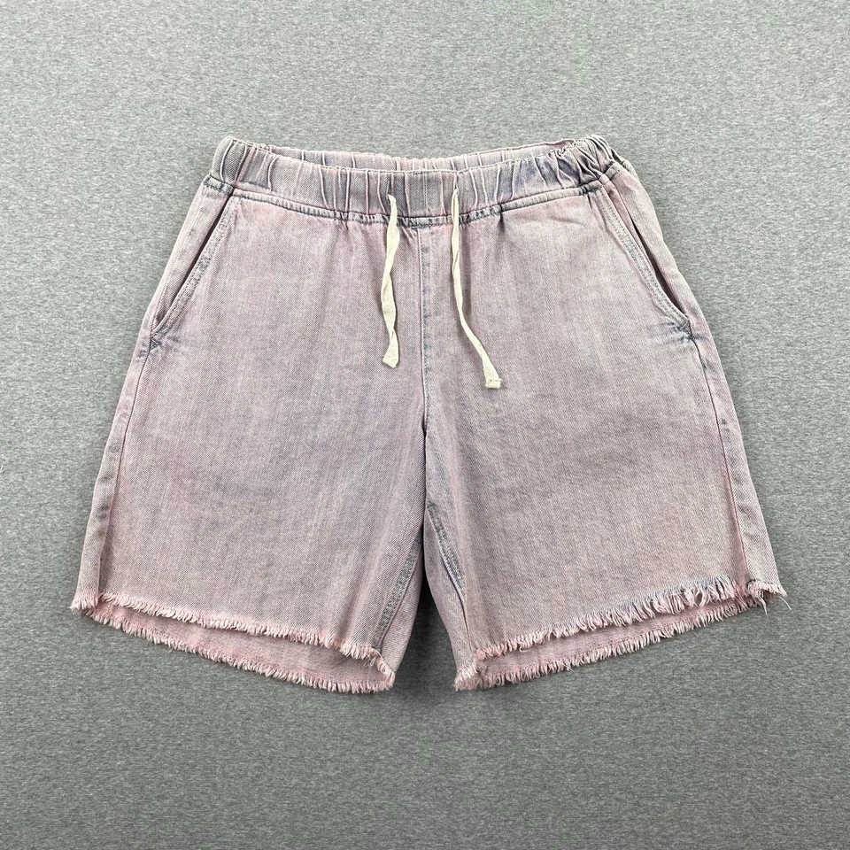 Pantalones Cortos de Denim BP Nordstrom Para Mujer M Rosa Overdye Pull On Slouchy Sueltos Cordón Foto 1 de 4