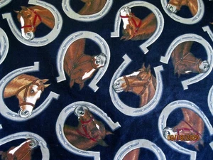 Horses and horseshoes on dark blue background from Cranston - Picture 1 of 1