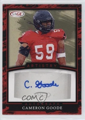 2022 SAGE Artistry Auto Red Cameron Goode #A-CG Auto - Image 1 of 2