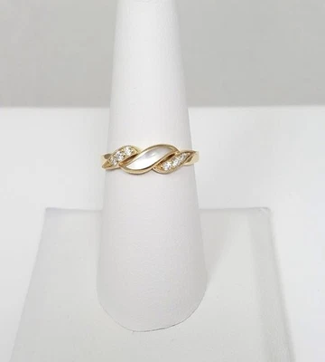 ANILLO KABANA DIAMANTE MADREPERLA ORO 14K Foto 1 de 4