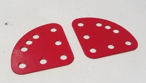 Meccano Compatible Quarter Circular Plate - medium red (part 214A) - Picture 1 of 1