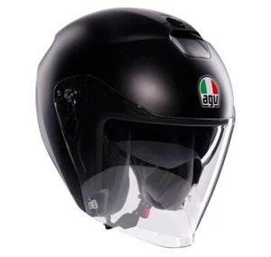 Casco Jet AGV Irides Mono Matt Black Negro Mate Con Doble Visera Talla M - Imagen 1 de 8
