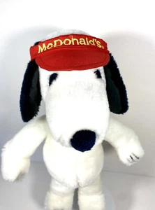 Snoopy Kleidung Outfit Plüsch Stofftier McDonald’s Mitarbeiter Schirmmütze RAR - Bild 1 von 10
