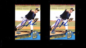 2 Jordan Milbrath 2014 Midwest League All Star auto signed cards Lake County 