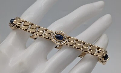 Wempe Brillanten Panzerketten Armband 750/18K  Gelbgold 18,50cm 43,10Gr. #933 - Bild 1 von 4