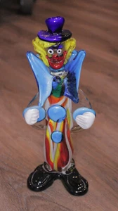 Italian Murano Vintage Clown Glass Figurine 11" - Picture 1 of 3
