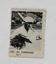 1950 R423 Game Strip Cards Orange Back #102 Al Simmons