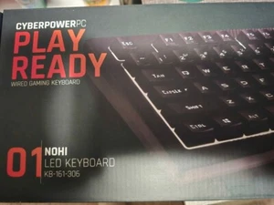 CyberPower PC Play Ready LED Wired Gaming Keyboard RGB with Gaming Mouse - Picture 1 of 2