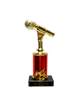 MICROPHONE TROPHY MICROPHONE KARAOKE MC AWARD 4 COLORS - Picture 1 of 4