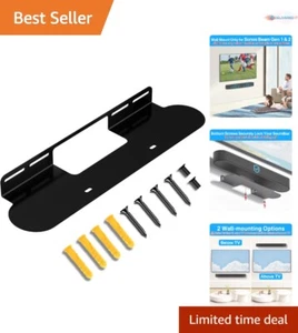 Soundbar Mount Metal Wall Bracket Black Heavy Duty Space Saving for Sonos Beam - Picture 1 of 8