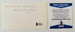 Tarjeta firmada de Harry Litwack autografiada 3x5 BAS Beckett Cert Temple baloncesto de la corte - Imagen 1 de 1