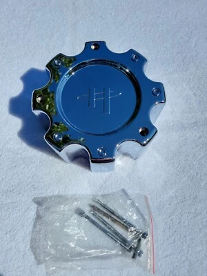 Tapa central de llanta de rueda Helo HE835 cromada 8 orejetas 835B8165AA con tornillos nueva Foto 1 de 4