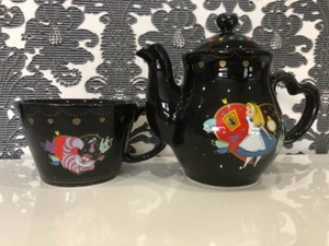 Alice in Wonderland 70th Anniversary Premium Black Teapot Cup Set Japan Limited - Bild 1 von 12