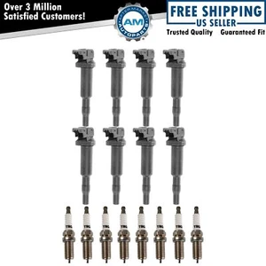 Ignition Coil & Iridium Spark Plug Kit Set for 2011 BMW X5 4.4L V8 New - Picture 1 of 6