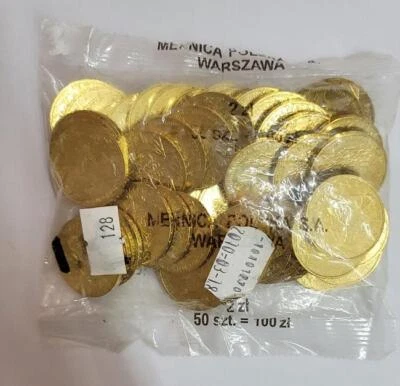 Horseshoe Bat 2010 Poland Brass 50 Pc Lot Original Sealed Bag - Image 1 of 4