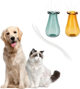 2Pcs Cat Whisker Vase, Mini Vases for Flowers Miniature Vase Small Glass Vases C - Picture 1 of 11