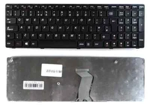 Marco Negro Negro Windows 8 Laptop Lenovo B590 Reino Unido Diseño Teclado Repuesto - Imagen 1 de 1