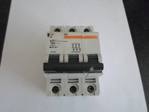 MERLIN GERIN C60HD 10A 10 AMP TYPE 4 M9  415V TRIPLE POLE CIRCUIT BREAKER.25728 - Picture 1 of 1