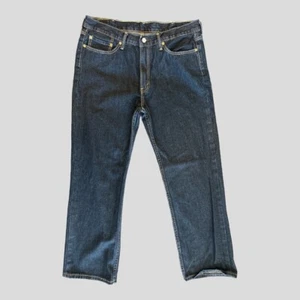 Levis 514 Jeans Mens 38x30 Dark Wash Straight Fit Mid Rise Low Waist #0421ED - Picture 1 of 9