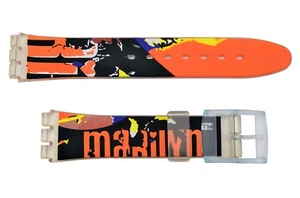 Swatch Replacement 17mm Plastic Watch Band Strap with Marilyn Design Fit - Picture 1 of 1