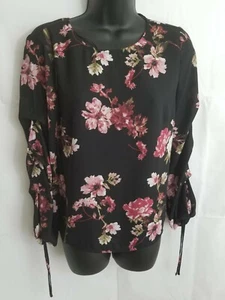 Vince Camuto schwarze Bluse Damen Blumenmuster Größe XS - Bild 1 von 5