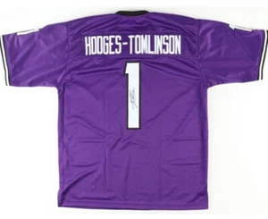 Trevius Hodges-Tomlinson Signed TCU College Purple Custom Football Jersey (JSA) - Picture 1 of 3