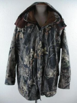 Men's XL Cabela's Northern Flight Camo Waterproof Hunting Jacket Coat Parka Hood - Image 1 of 4
