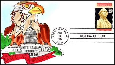 Scott 2414 25 Cents Executive Melissa Fox Hand Painted FDC 17 Of 21 - Image 1 of 2