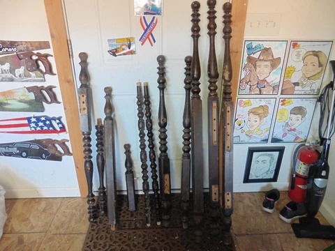 Antique Architectural Bed Head board parts exotic design wood Art project Cover