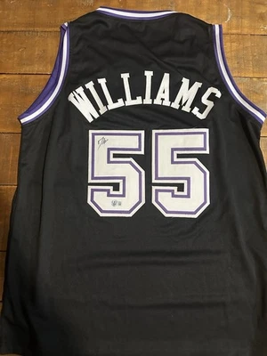 Camiseta firmada por Jason Williams Kings cosida negra BGS Foto 1 de 4
