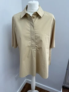 Cos Beige Shirt Size Small Smock Neck Smart Capsule Minimal Relaxed Chore  - Picture 1 of 12