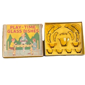 Akro Set da Tè Agata Topazio Play Time Piatti in Vetro 16 Pezzi Vintage Due Arancio Luminoso - Foto 1 di 12