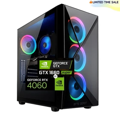 Gaming PC Desktop Computer i7, 32GB RAM Up to 4TB SSD NVIDIA GeForce RTX 4060 - Image 1 of 4