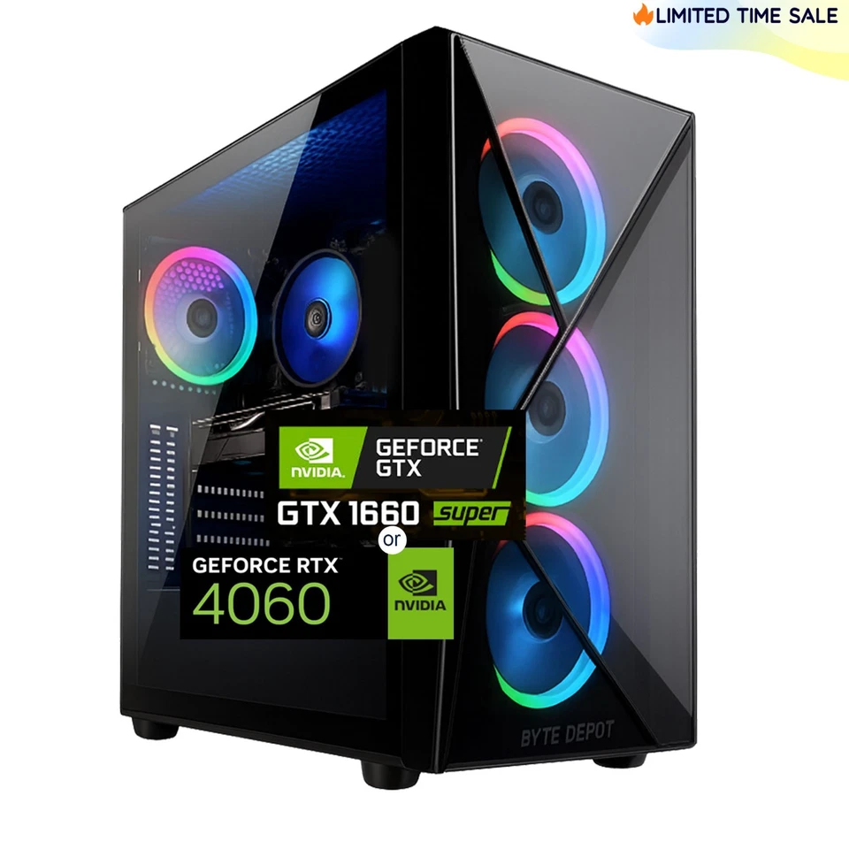 Gaming PC Desktop Computer i7, 32GB RAM Up to 4TB SSD NVIDIA GeForce RTX 5060 - Image 1 of 4