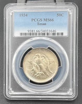1934 P Texas Centennial Commemorative Half Dollar PCGS MS 66 High Grade - Image 1 of 4