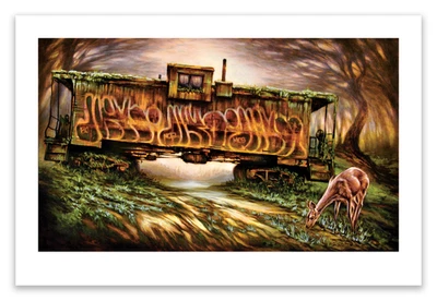 Brin Levinson - The Cabin - signed art print like Mark Ryden or Takashi Murakami - Image 1 of 2