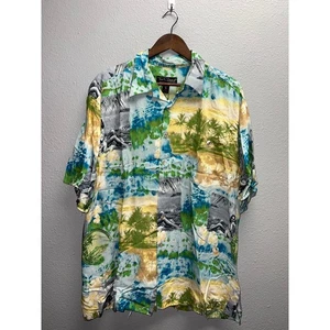 Camisa De Colección Tori Richard Hawaii Abotonada Hawaiana Verde Azul Multi De Colección XL - Imagen 1 de 11