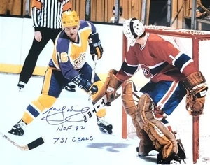 Autographed 16x20 MARCEL DIONNE HOF 92 , 731 Goals Los Angeles Kings Photo w/COA - Picture 1 of 1