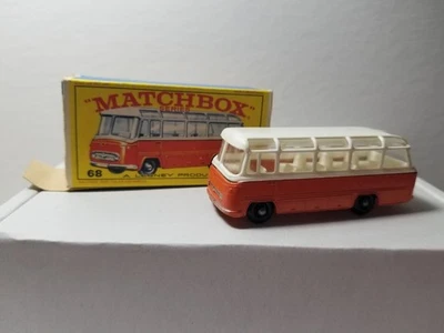 Antiguo/Vintage - Caja de cerillas #68 Mercedes Coach en caja original Foto 1 de 4