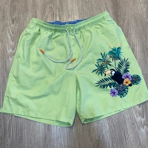 Tommy Bahama Herren Naples Toucan Do It Badehose Grün Medium Sommer Strand Surfen - Bild 1 von 8