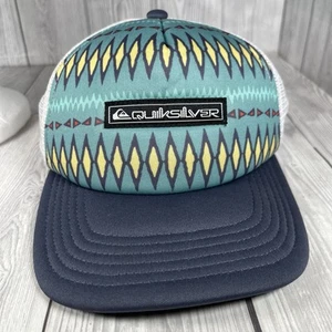 QUIKSILVER MENS TRUCKER CAP.RIDING AROUND NAVY MESH SNAPBACK BASEBALL HAT - Picture 1 of 13