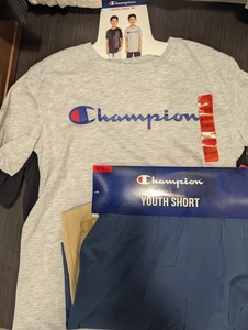 Champion Tees & Shorts Boys' Medium 10/12 - NWT - Great For Back To School - Picture 1 of 3
