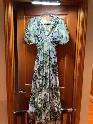 Maxi Vestido Fire Los Angeles Pincel Estampado Abstracto XS Juniors Foto 1 de 4