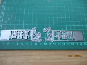 2 Stanzschablonen  Banderole für Weihnachts-Grußkarten "Schlitten",  neuwertig, - Bild 1 von 5