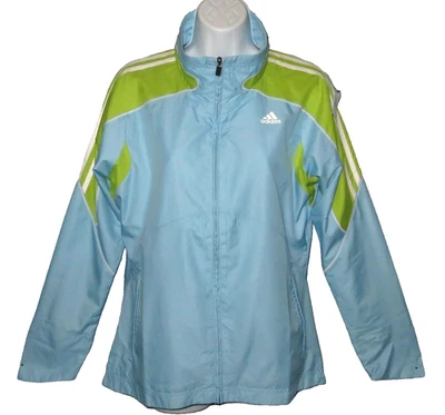 Chaqueta cortavientos Adidas para mujer talla M pista azul verde mediana Foto 1 de 4