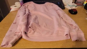 Girls Sweatshirt With Hearts On Sleeves Size XL (14-16) - Picture 1 of 1